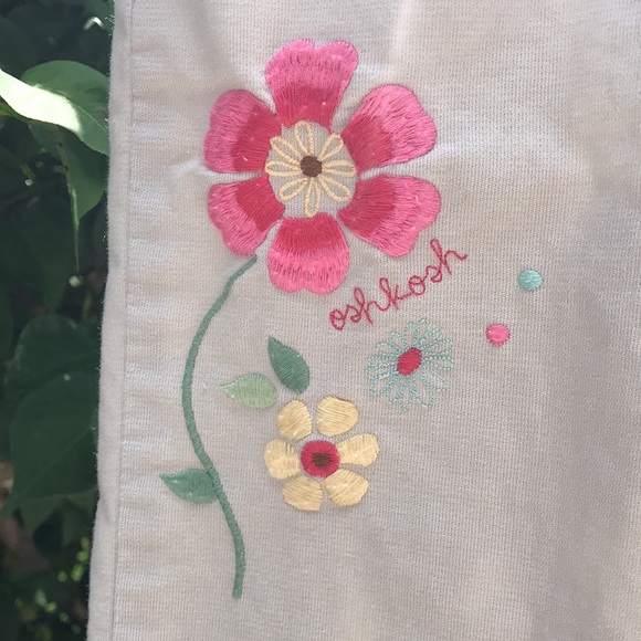 Osh Kosh summer embroidered khaki roll up pants 🌸 - Picture 3 of 8